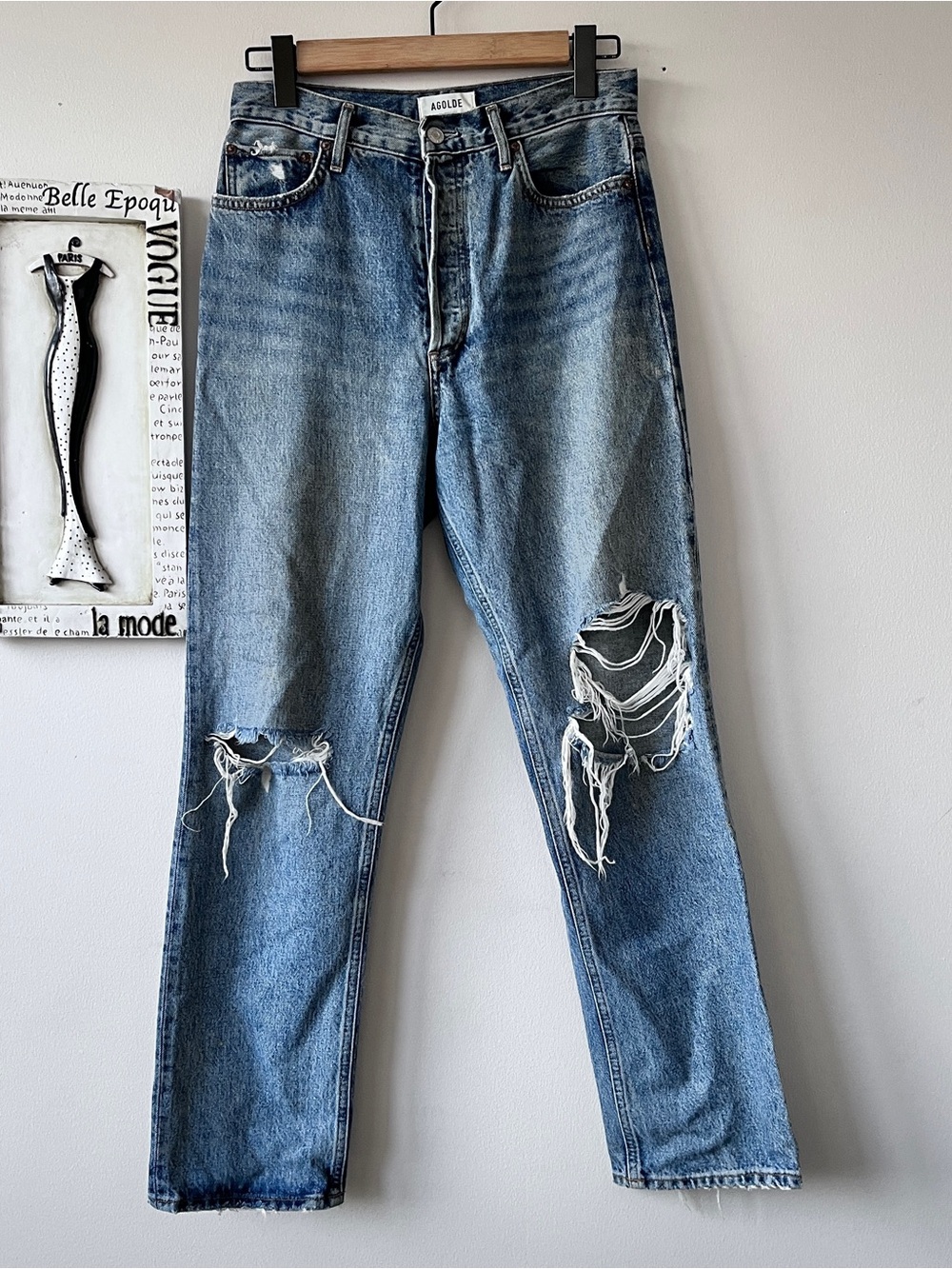 AGOLDE '90s Pinch Backdrop High Waist
Distressed Straight Leg Women’s Jeans 27